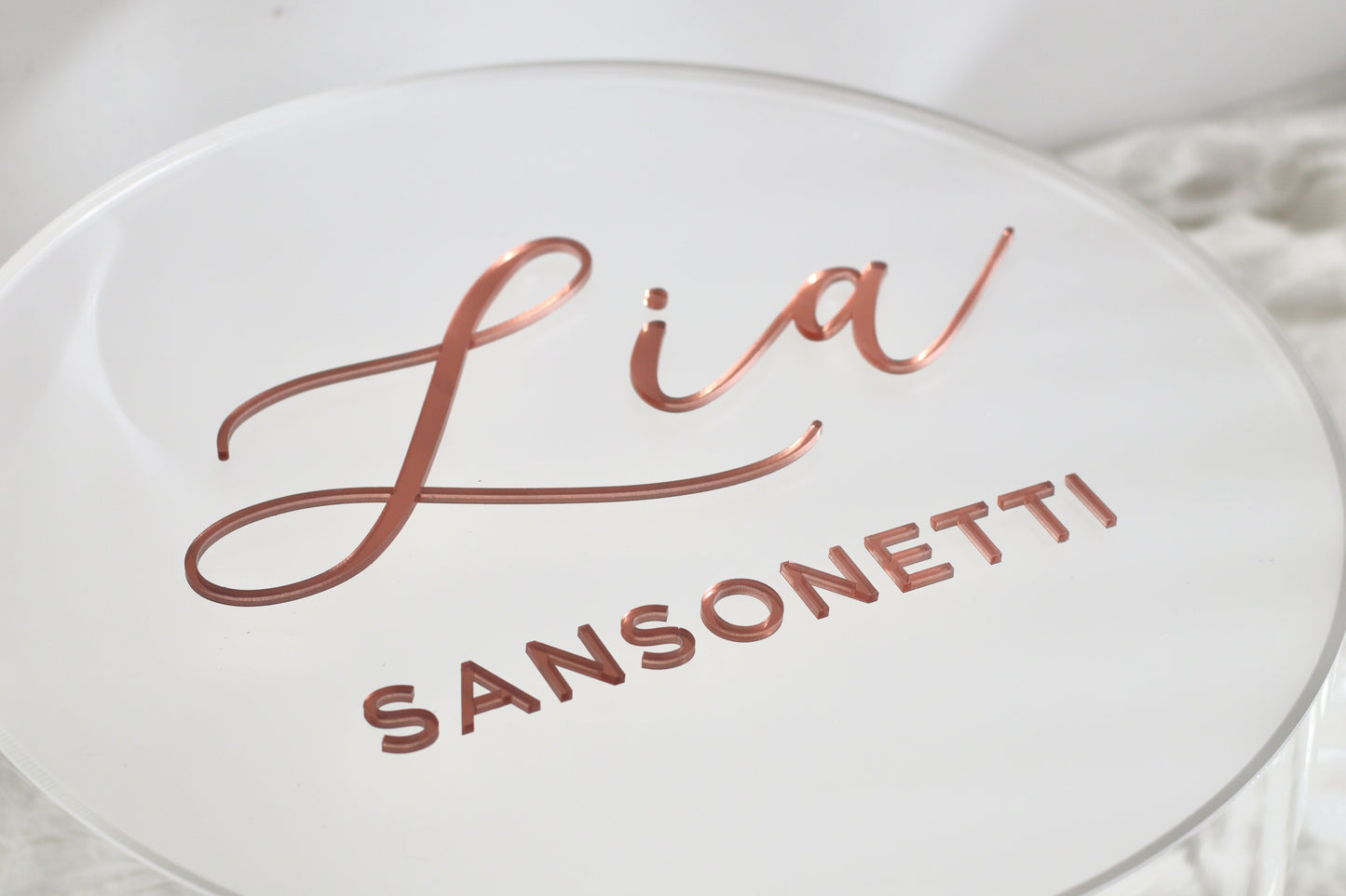 Round Acrylic Christening & Gift Personalised Box
