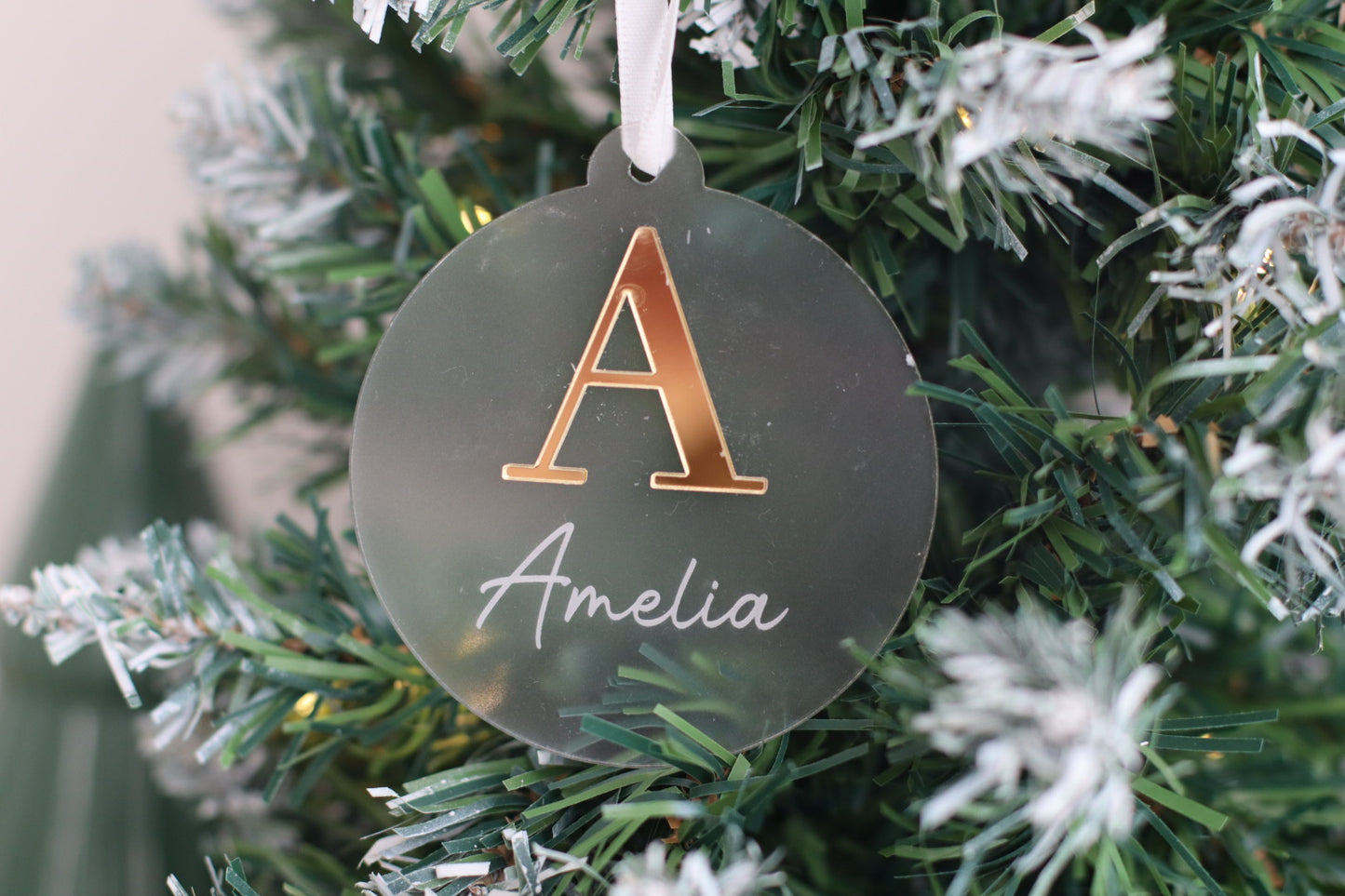 3D Christmas Bauble/Ornament - Acrylic Initial