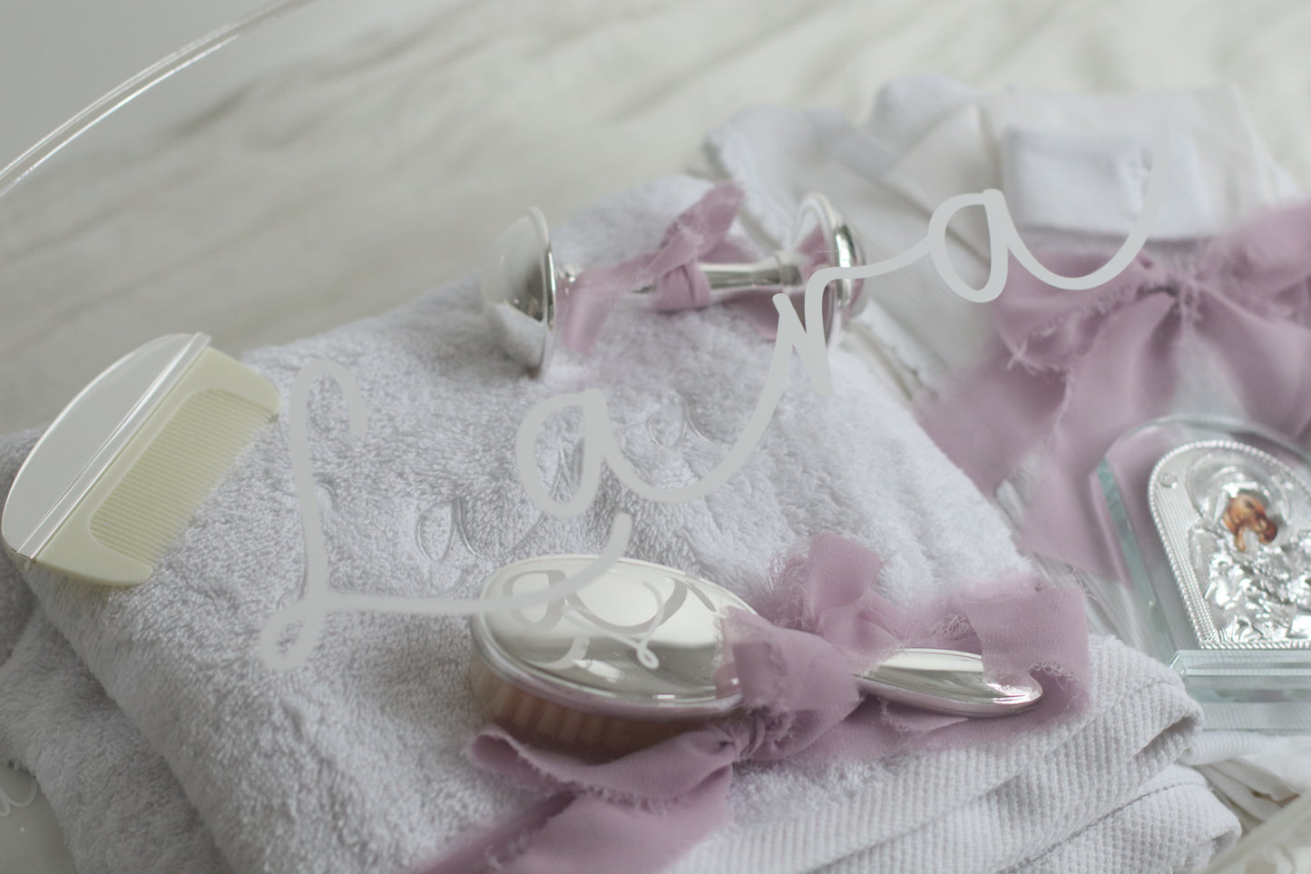 Oval Acrylic Christening & Gift Personalised Box