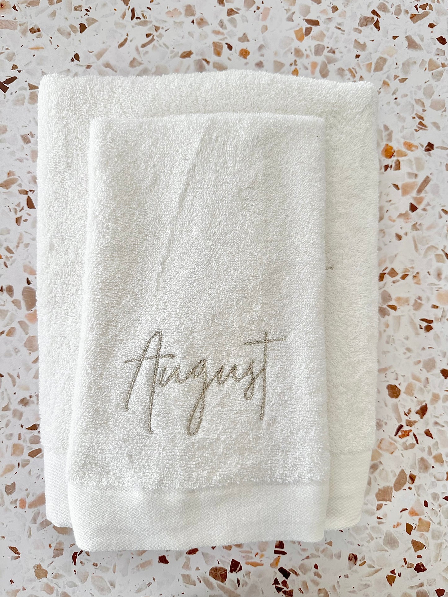Towel Set - August ( Metallic Silver )