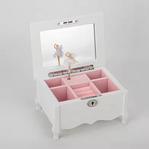 Personalised Girls White Jewellery Box