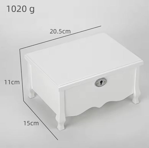 Personalised Girls White Jewellery Box