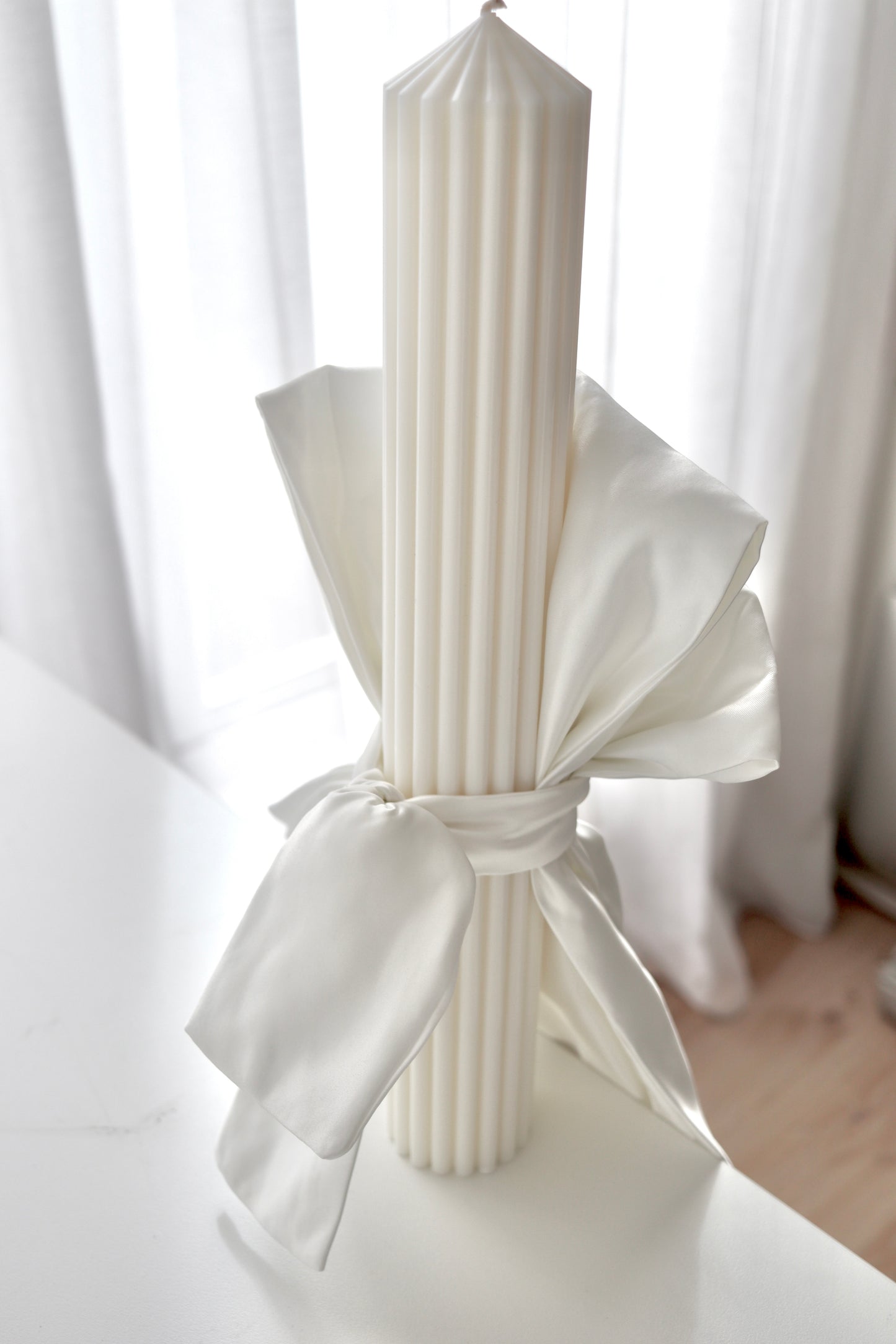Orthodox Ribbed Satin Layered Candle | Lambatha