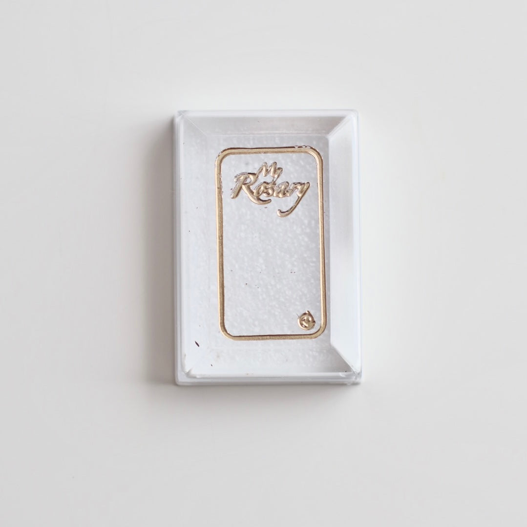 Mother of Pearl Rosary w/ Gold Hardware Our Gold Rosary with teardrop beads, perfect as a gift for a baptism or christening, or a communion gift.