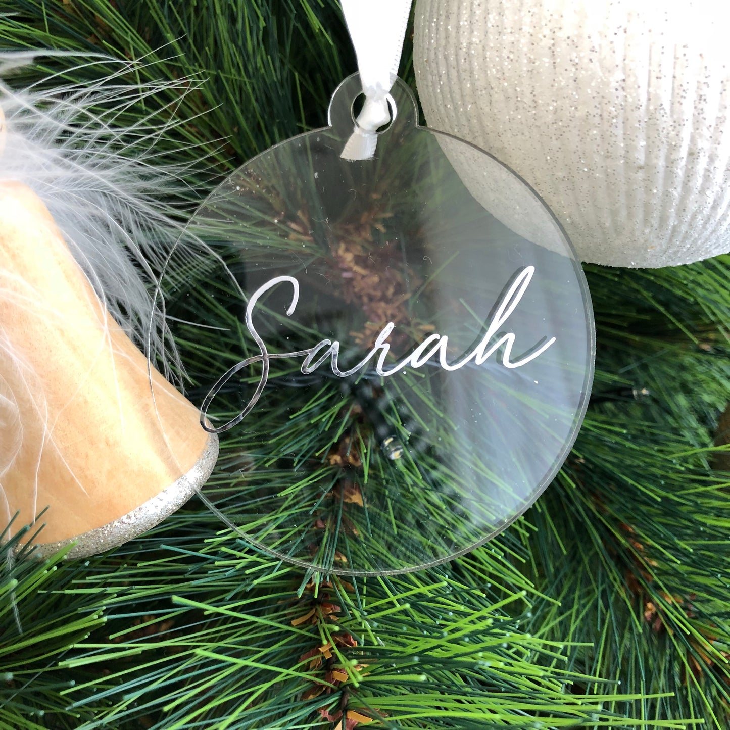These personalised acrylic baubles are perfect as a keepsake that add that bit of interest to your tree, text colour option only available on the clear baubles.