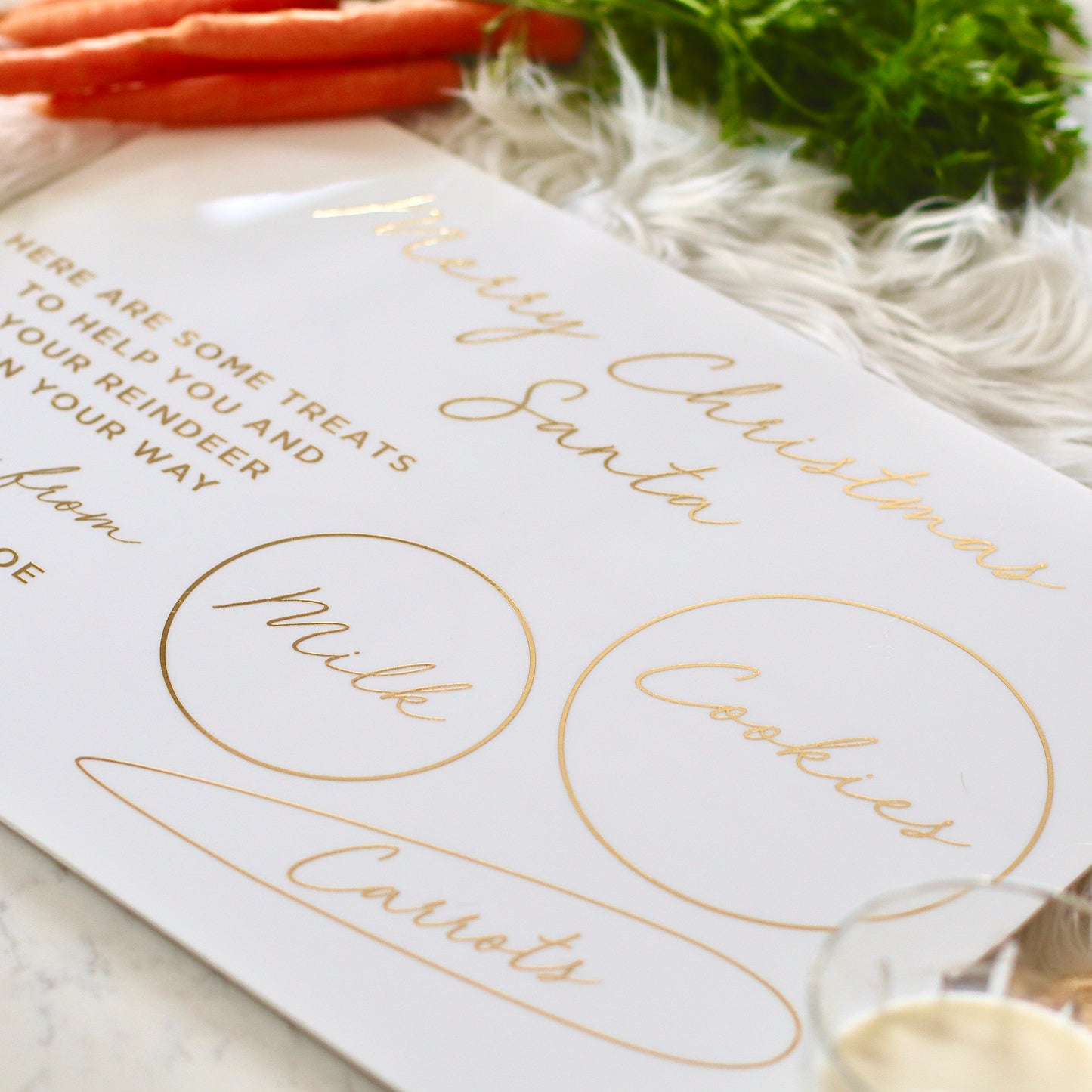 Santa Treat Board - Gold, Silver, Rose Gold & White