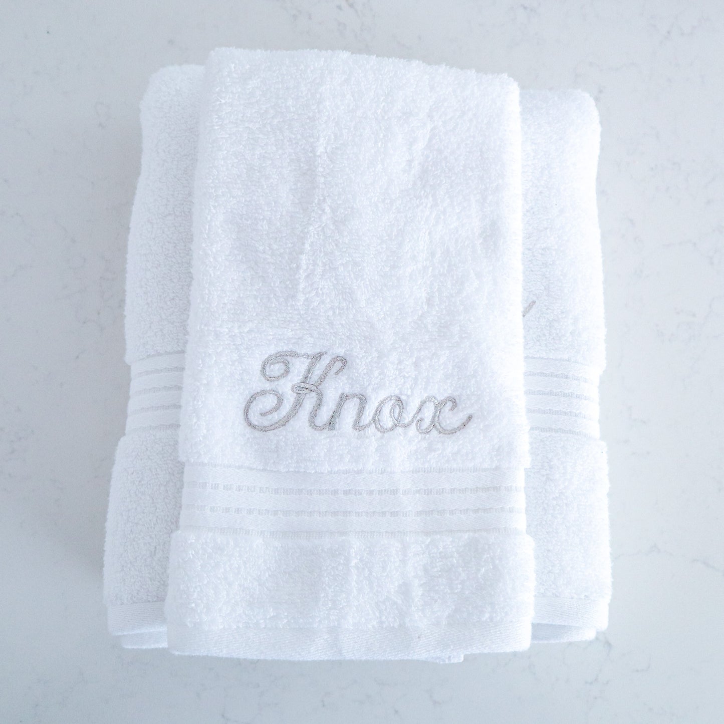 Towel Set - Knox (Grey) - Includes 1 x Bath Towel 1 x Hand Towel