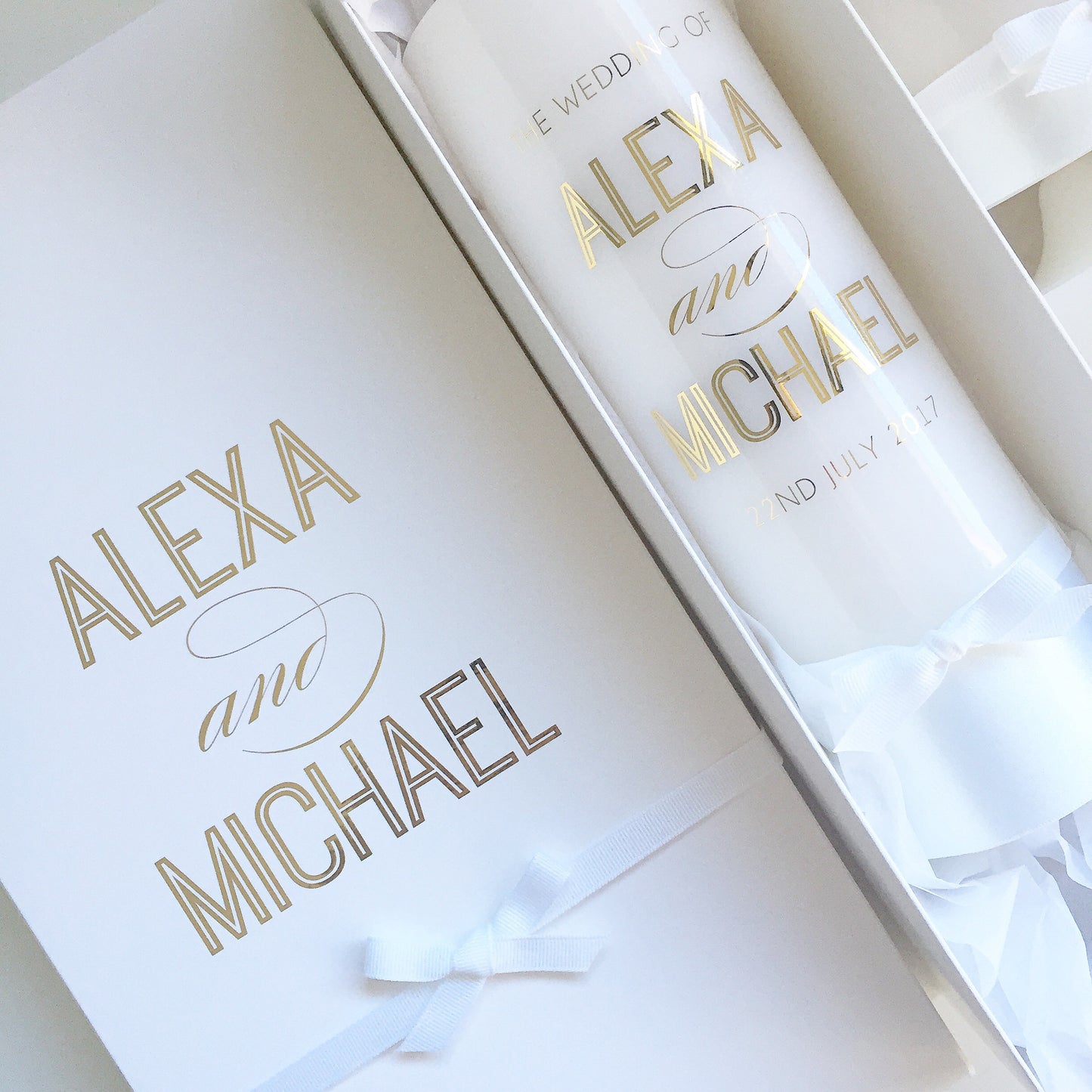 Wedding Unity Candle Set - Wedding Candle Set, includes 1 Unity Candle and 2 Family Candles.