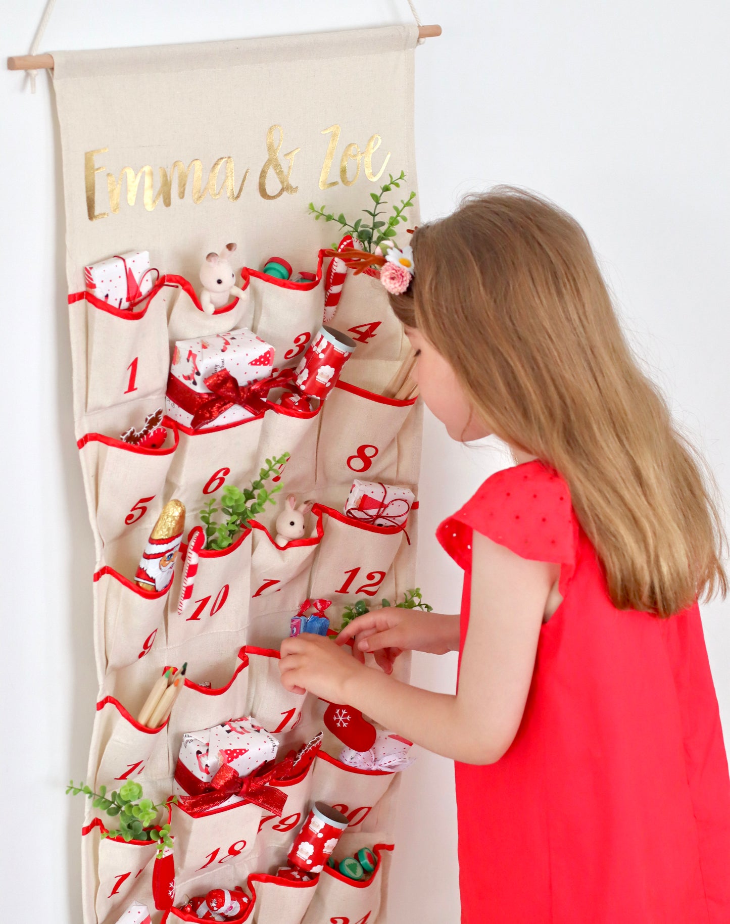 These personalised advent calendars are perfect as a keepsake to fill and count down until the big man arrives. Fill with gifts, candy and any other items your child loves.