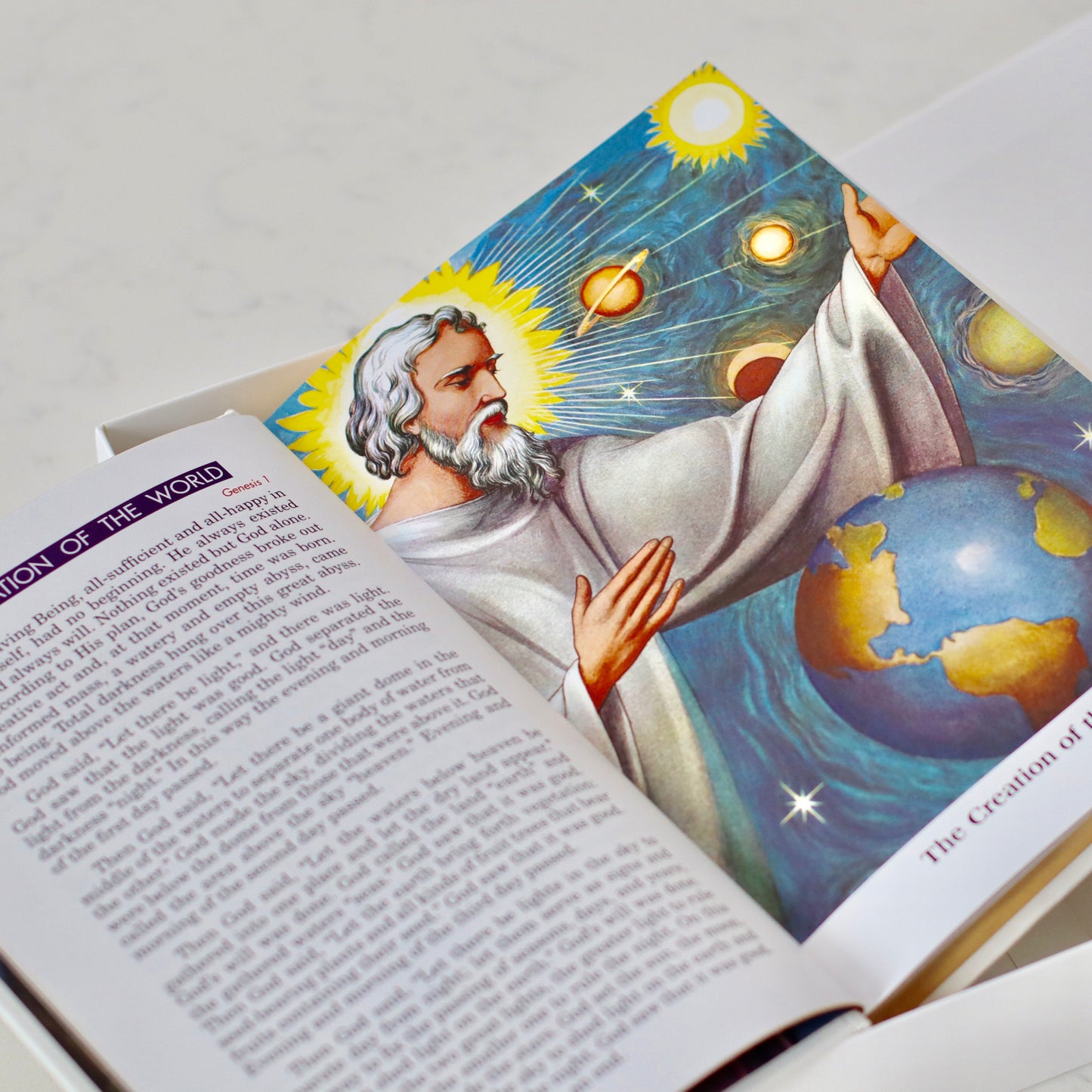 Through the stories this Catholic Child's First Bible contains, you will get to know God and how much He loves the world and all the beautiful things He has placed in it.