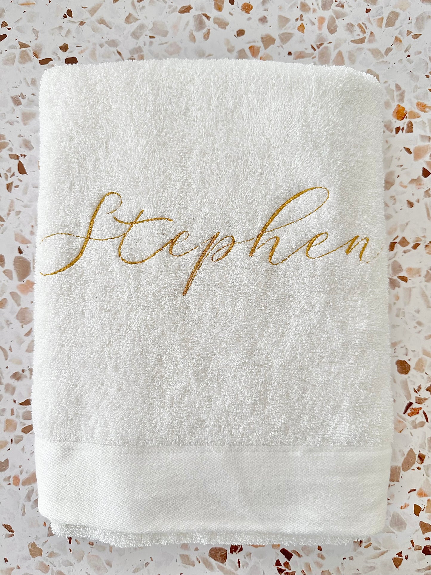 Bath Towel ONLY - Stephen (Metallic Gold)