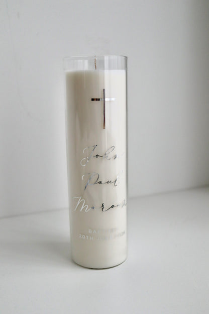 Glass Baptism Candle