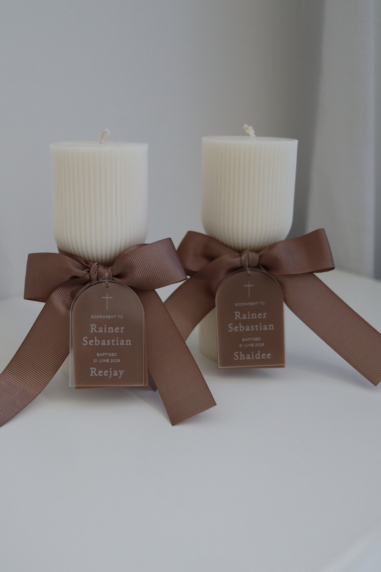 Hourglass Godparent Candle
