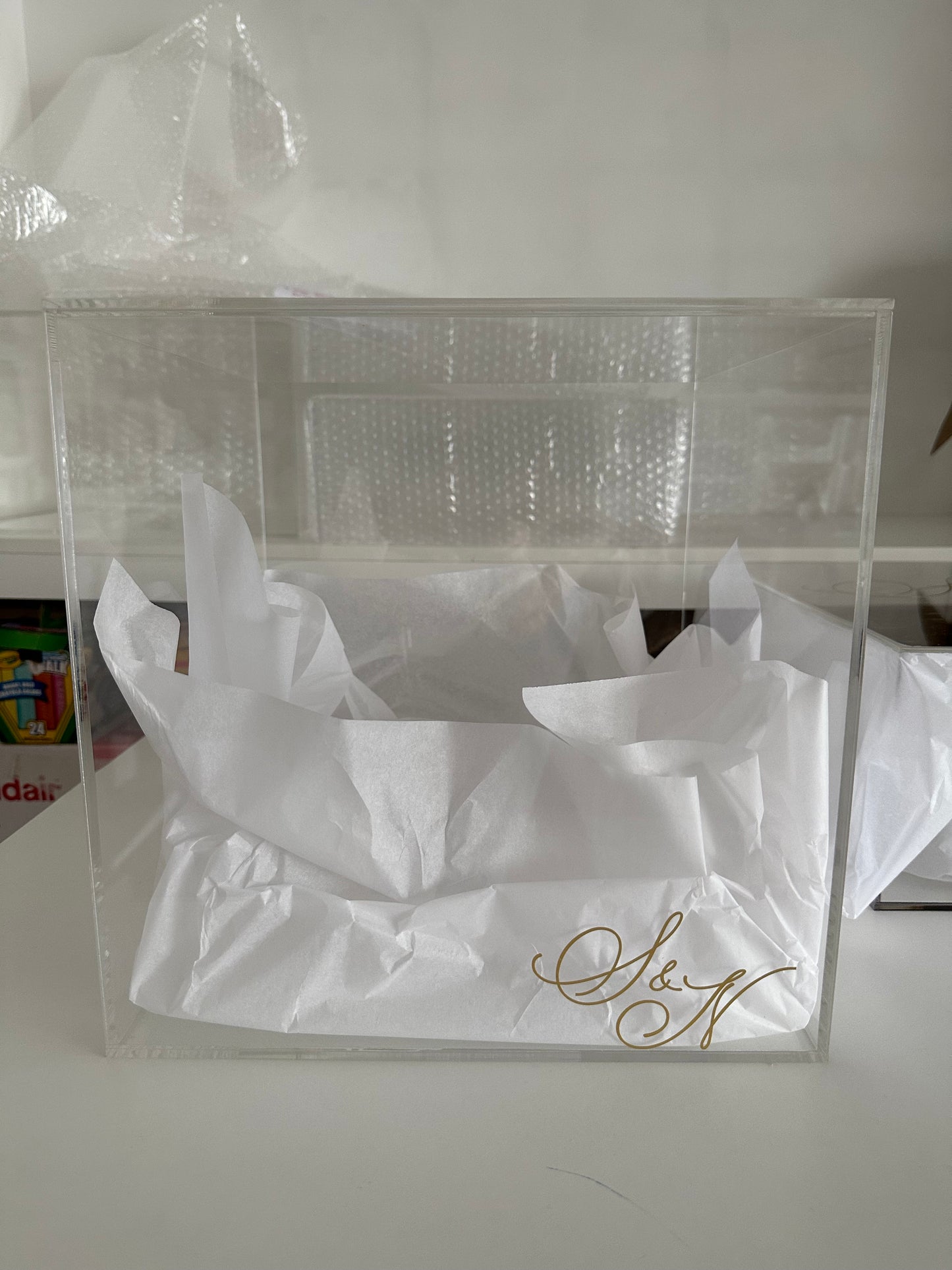Acrylic Wedding Bridal Shoe Box