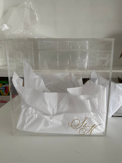 Acrylic Wedding Bridal Shoe Box