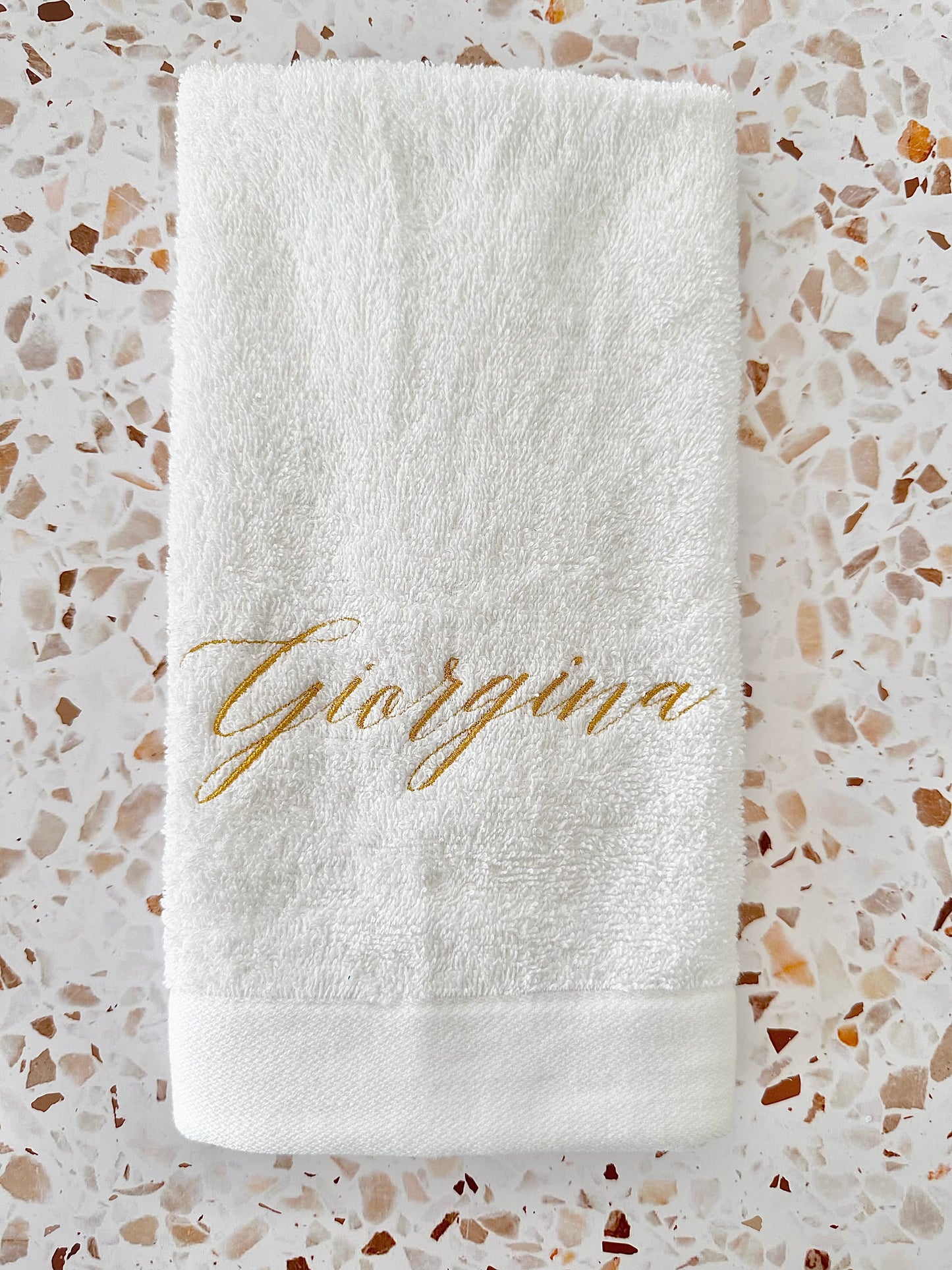 Hand Towel ONLY - Giorgina (Metallic Gold)