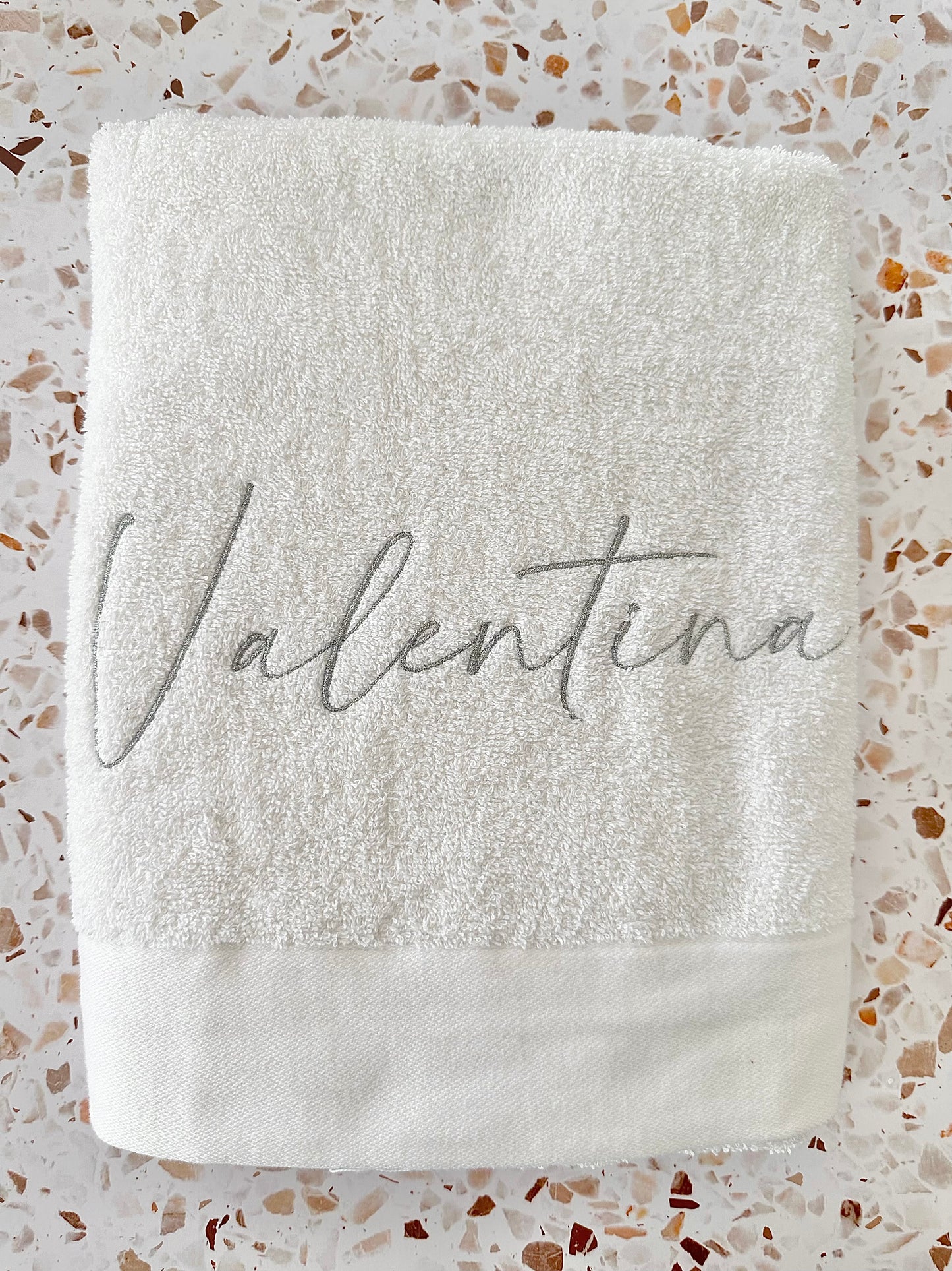 Towel Set - Valentina ( Metallic silver )