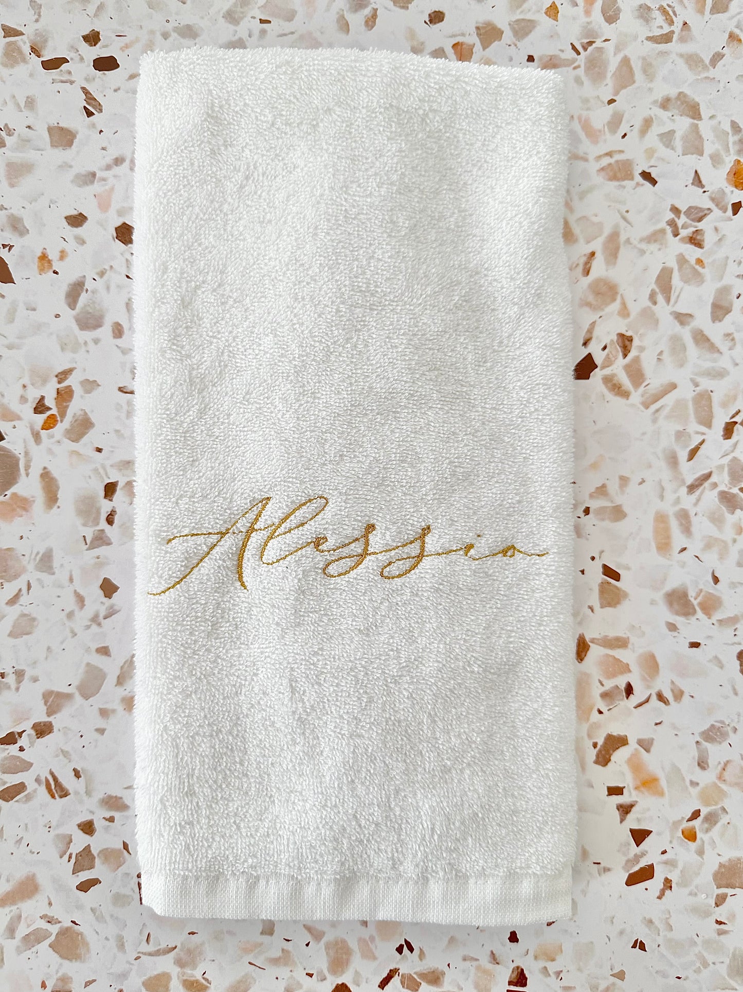 Hand Towel ONLY - Alessio (Metallic Gold)