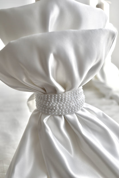 Orthodox Ribbed Satin with Pearl Layered Candle | Lambatha
