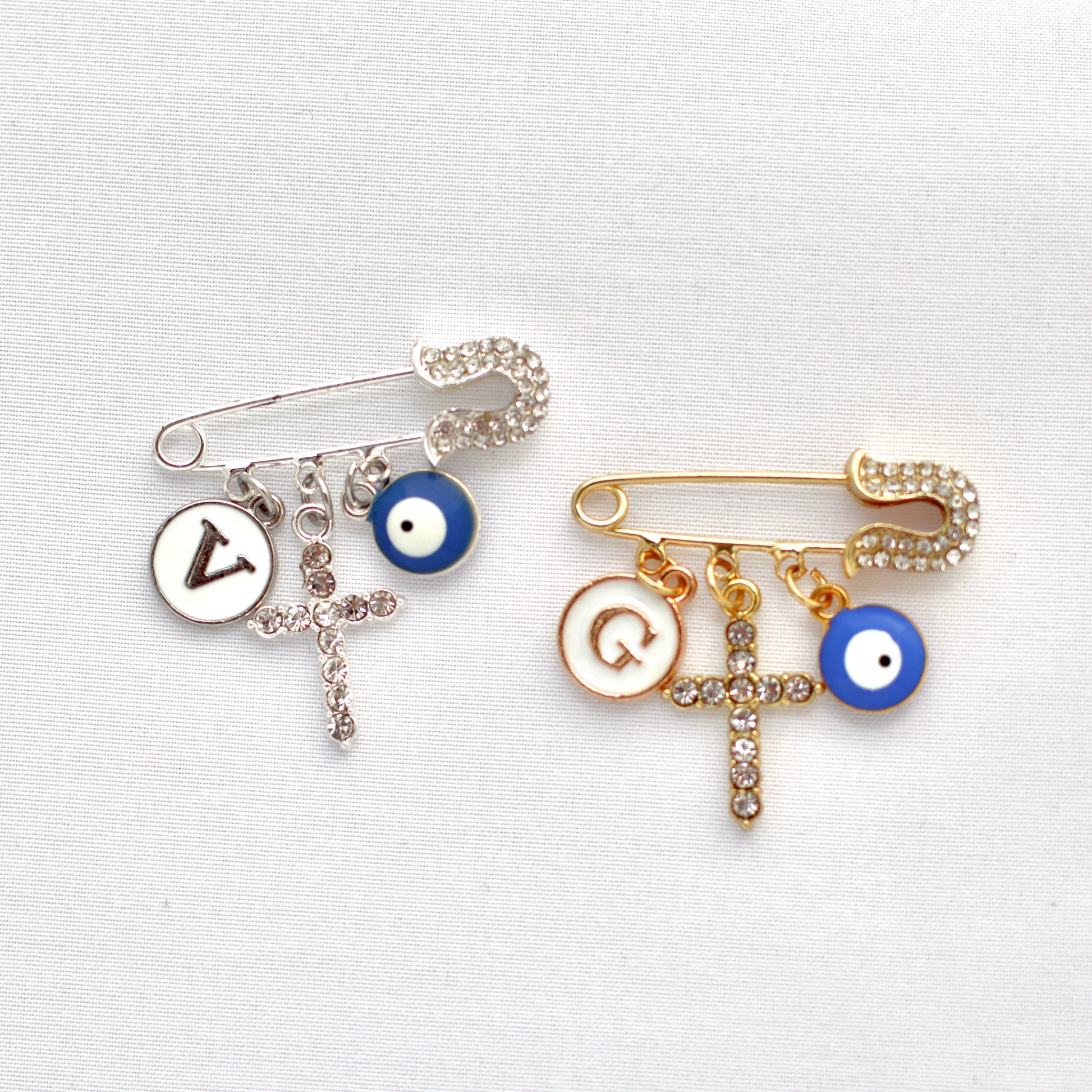 The Diamanté Evil Eye Baby Pin is meaningful gift for any new parent or baby shower, and a timeless keepsake that can be passed down from generation to generation.