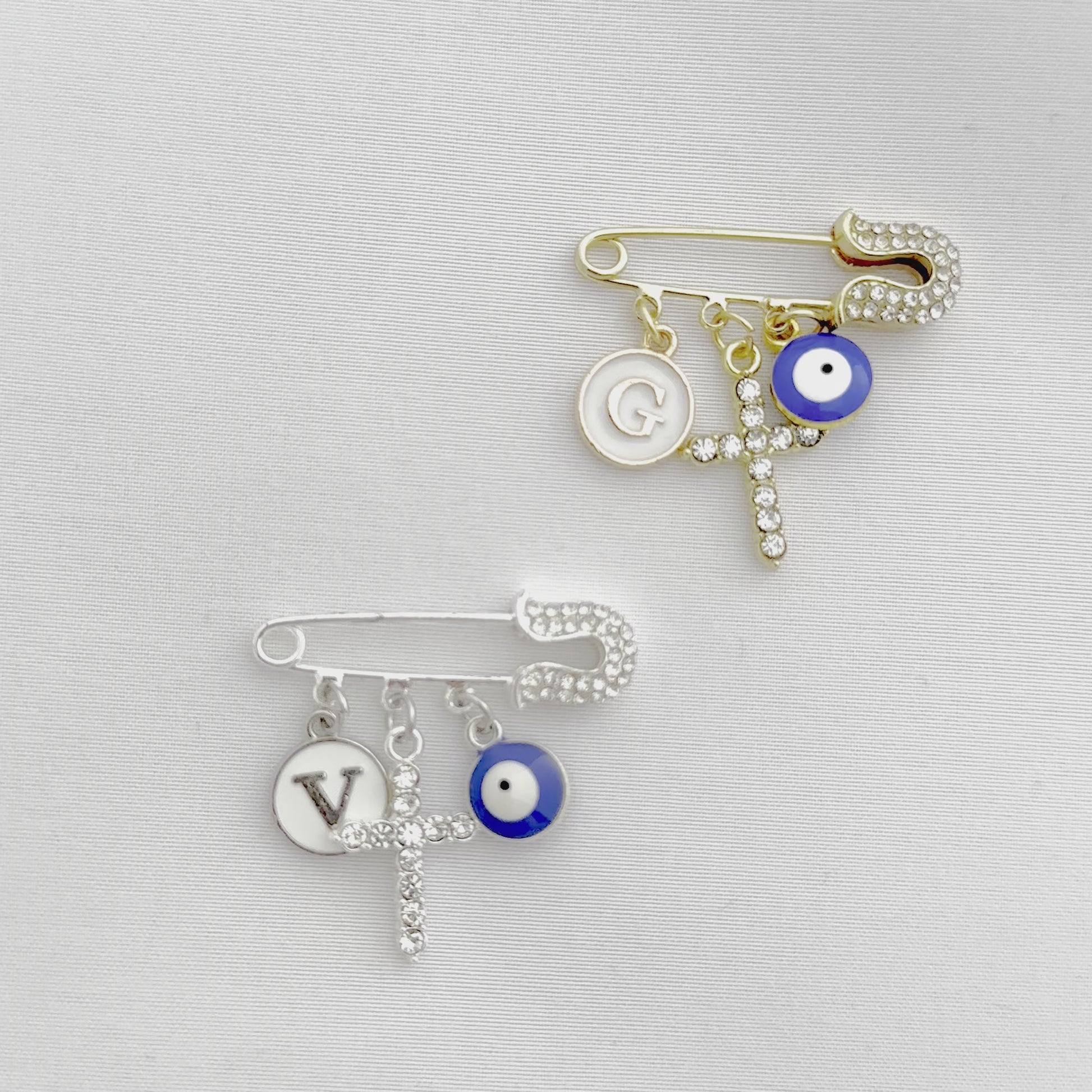 The Diamanté Evil Eye Baby Pin is meaningful gift for any new parent or baby shower, and a timeless keepsake that can be passed down from generation to generation.