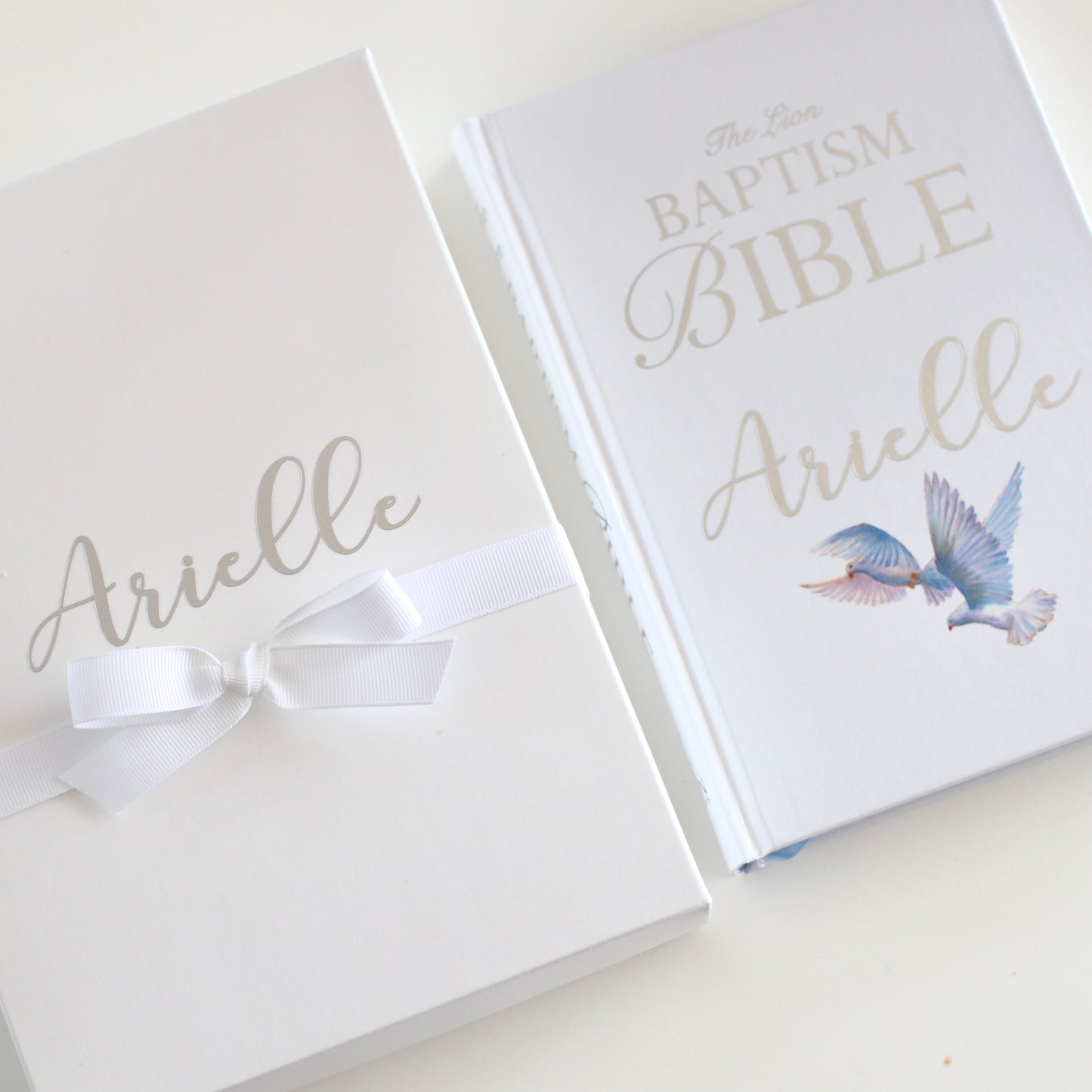 The Baptism Bible (Personalised) - The bible comes in a beautiful keepsake box, which is made to match the personalisation on the bible.