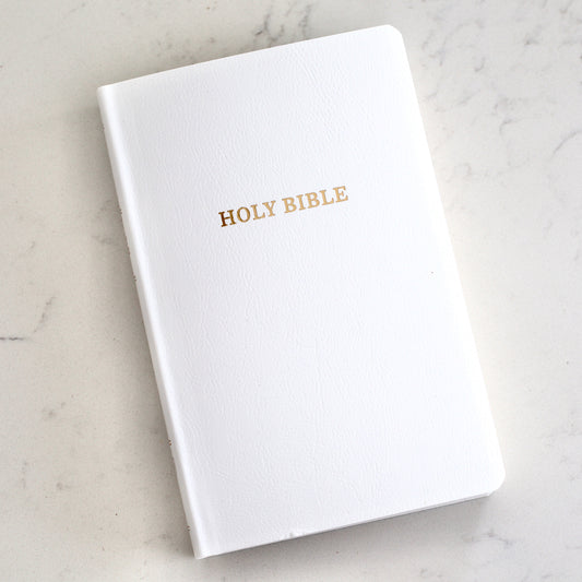 Orthodox Children's Bible (King James Version) with white cover - Personalise with your name