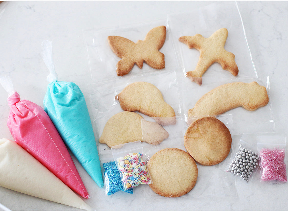 Our DIY cookie kit includes everything you need to make your own gorgeous cookies.