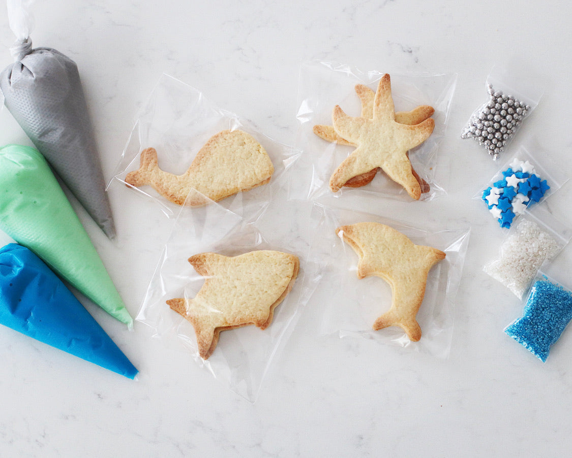 Ocean DIY Cookie Kit - DIY cookie kit, includes everything you need to make your own gorgeous, ocean-themed cookies.