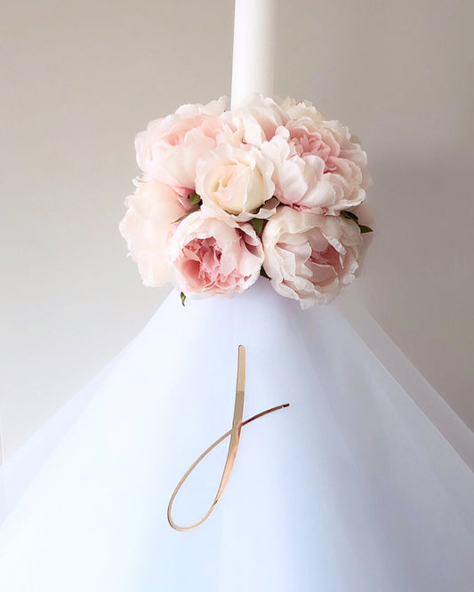 Our collection of exquisite Orthodox Christening/Wedding Pink Peony candles, are meticulously crafted to add a touch of beauty and spirituality to your religious ceremonies. 