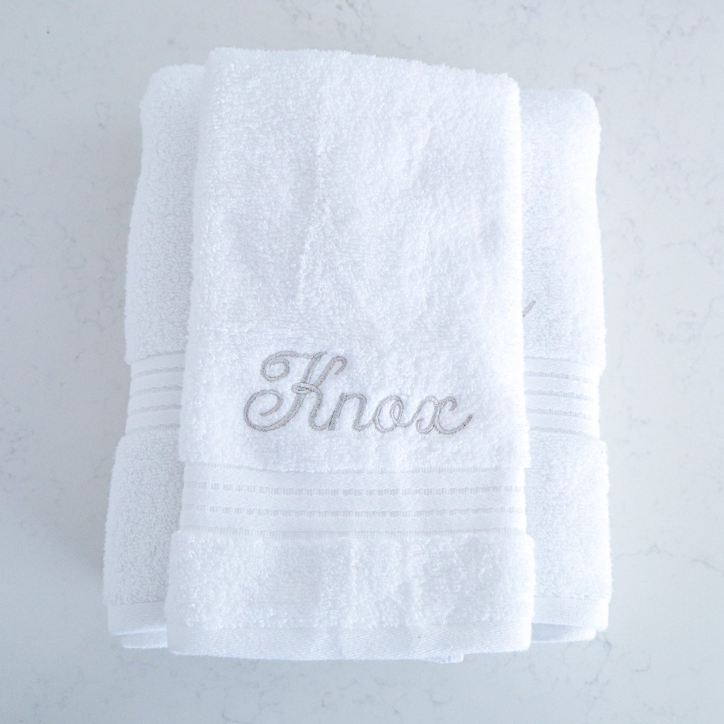 Towel Set - Knox (Grey) - Includes 1 x Bath Towel  1 x Hand Towel