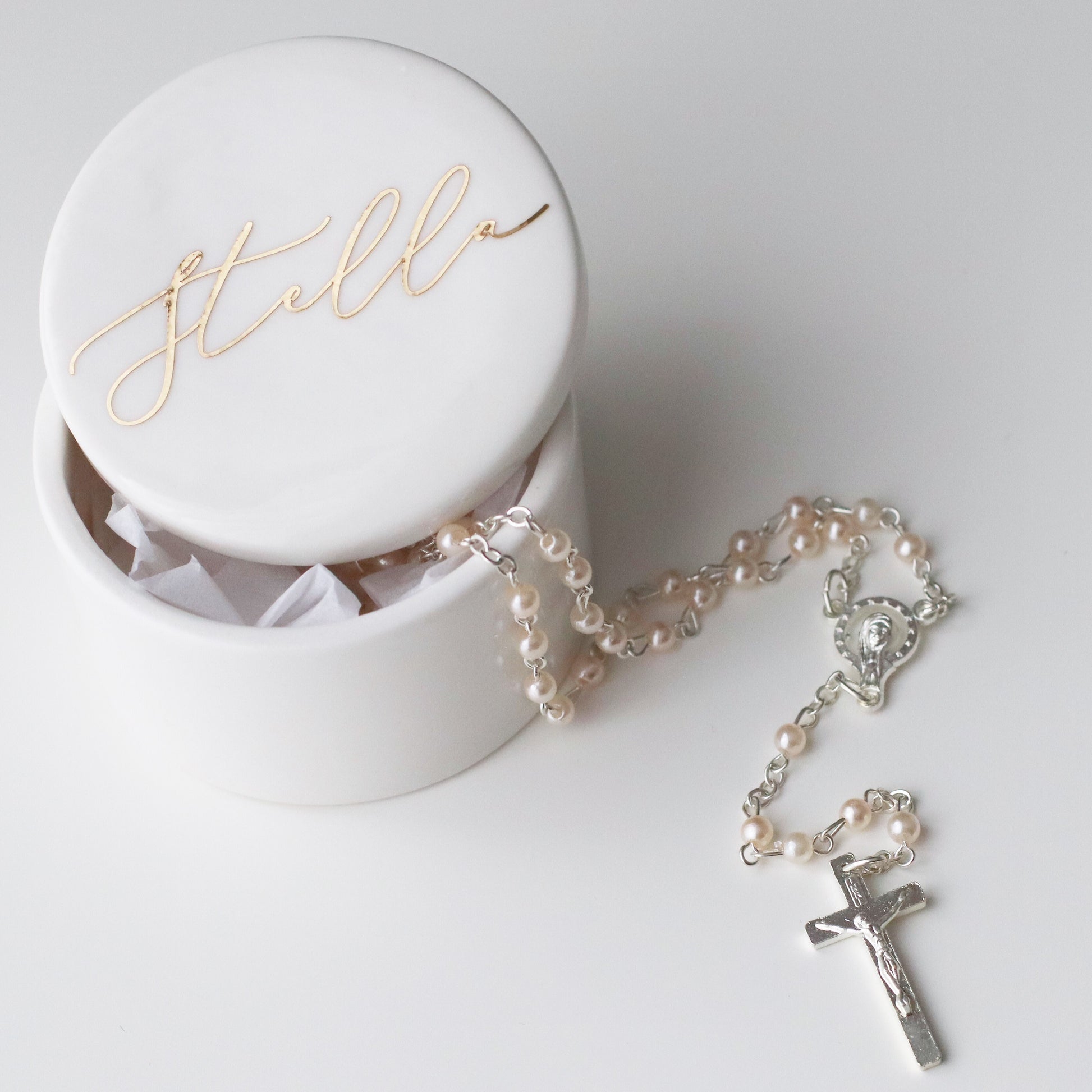 Rosary Trinket Box - Bespoke Baby Co